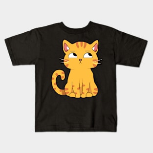 Cute Cat Kawaii Style, Ginger Cat Kids T-Shirt